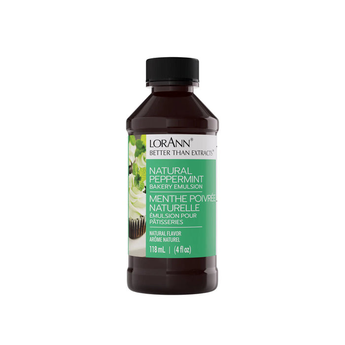 LorAnn Peppermint Bakery Emulsion 4 oz water-based bottle
