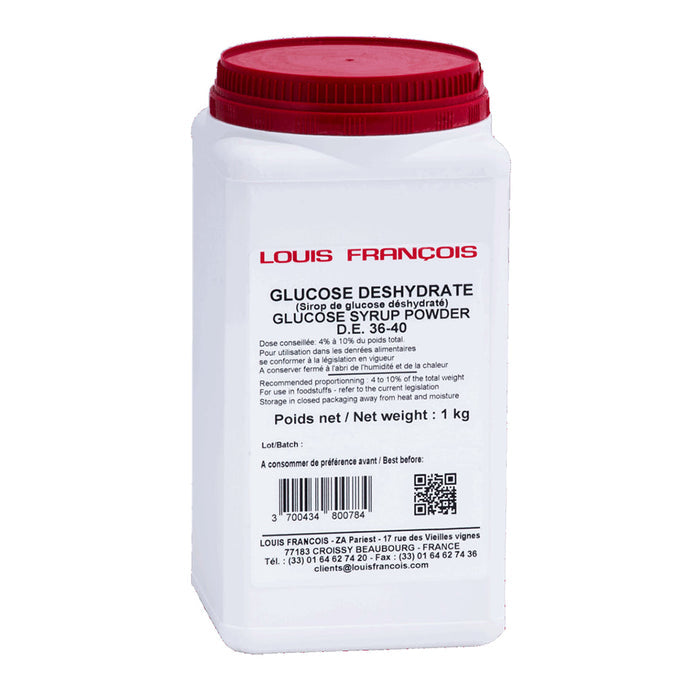 Louis François Dehydrated Glucose DE40 1 kg — powdered glucose syrup for anti-crystallising and moisture retention