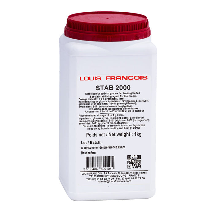 Louis François Stab 2000 1 kg — plant-based ice cream stabiliser for fat-based ice creams and sorbets