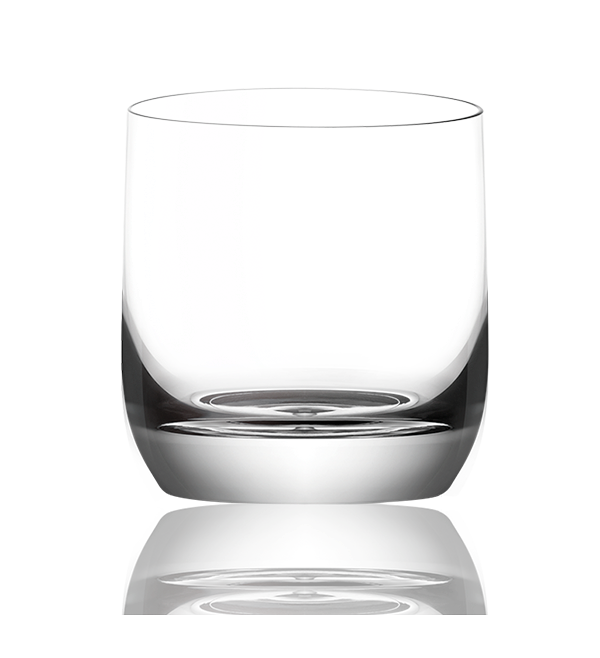 Lucaris double rocks crystal glasses with personalized engraved logo or initials