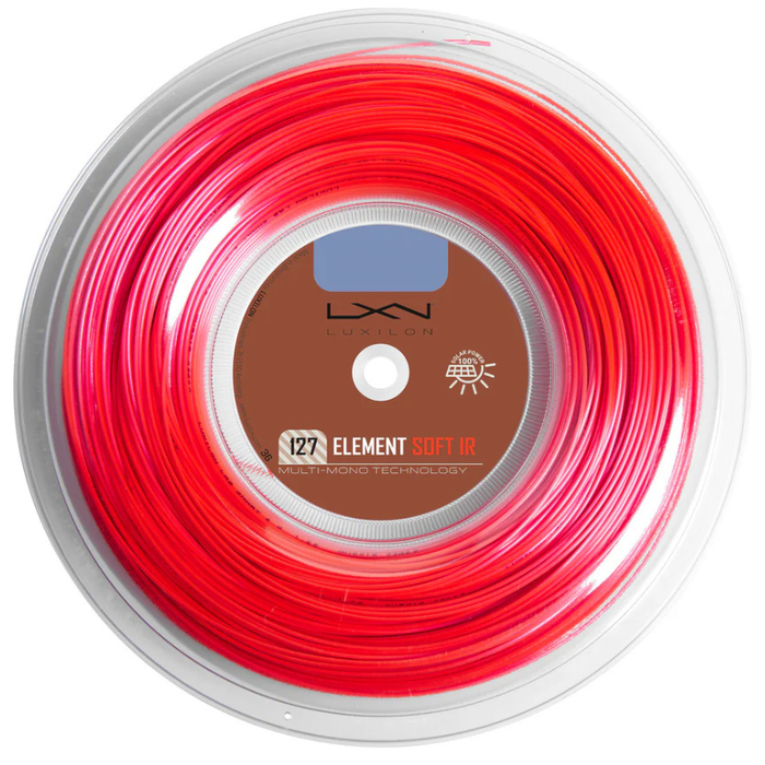 Luxilon Element 1.25/17 200m String Reel - Infrared Red