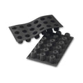 Martellato 30SF033 black silicone Bordelais Cannelé mold with 18 cavities dia. 35 mm, Professional scanalated pastry mold