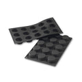 Martellato 30SF027 black silicone petite four cylinder mold with 15 cavities dia. 40 mm, Flexible mignon mold
