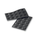 Martellato 30SF013 black silicone mini tartlet mold with 15 cavities dia. 45 mm, Professional flexible tart base mold