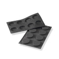 Martellato 30SF029 black silicone Florentine mold with 8 cavities dia. 60 mm, Mold for cookies and chocolate disks