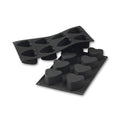 Martellato 30SF040 black heart silicone mold with 8 cavities 60 mm