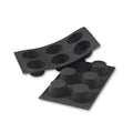Martellato 30SF023 black silicone muffin mold with 6 cavities dia. 69 mm, Professional flexible cupcake mold