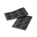 Martellato 30SF016 black silicone tartlet mold with 9 cavities dia. 70 mm, Professional flexible pastry mold