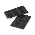 Martellato 30SF007 black silicone pyramid mold with 6 cavities 71 x 71 mm, Professional geometric dessert mold