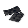 Martellato 30SF024 black silicone large muffin mold with 5 cavities dia. 81 mm, Non-stick bakery mold