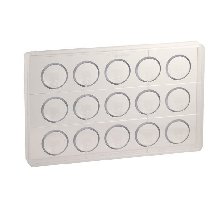 Martellato 35 mm Half Sphere Polycarbonate Mold, 15 Cavities