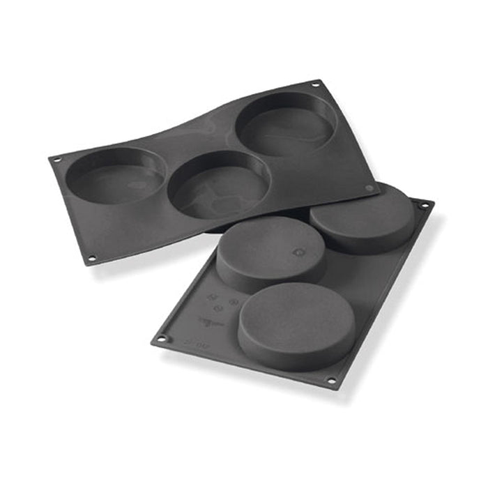 Martellato 30SF042 black silicone sponge base mold with 6 cavities dia. 100 mm