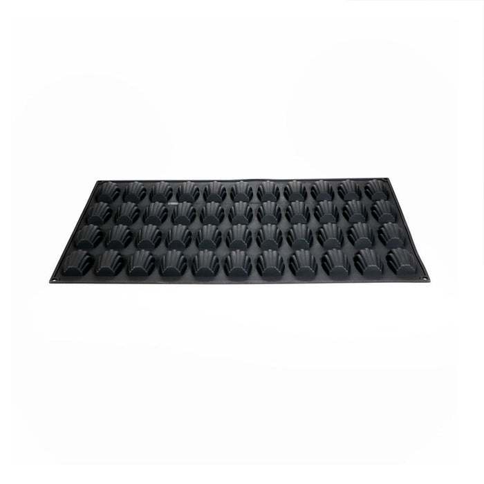 Martellato 30SIL08 black silicone Madeleine mold with 12 cavities