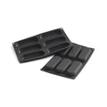Martellato 30SF103 black silicone Savoiardo ladyfinger mold with 6 cavities