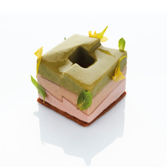 Martellato 30SIL601 black silicone block cube mold 2-piece set