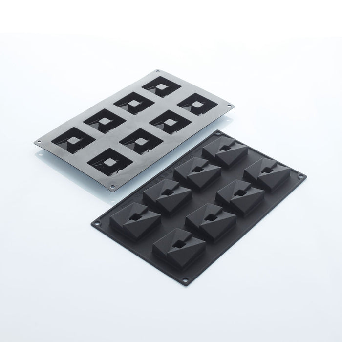 Martellato 60 mm Block Cube Silicone Mold, 2-Piece Set