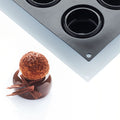 Martellato 30SIL500 black silicone circle mold with 11 cavities dia. 60 mm