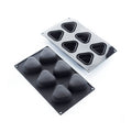 Martellato 30SIL507 black silicone triangle mold with 6 cavities