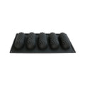 Martellato 30SIL505 black silicone twist eclair mold with 10 cavities