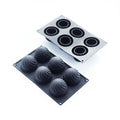 Martellato 30SIL506 black silicone round twist mold with 6 cavities dia. 75 mm