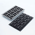 Martellato 30SIL602 black silicone block brick mold 2-piece set