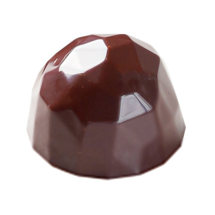 Martellato Aotrom polycarbonate chocolate mold with 28 geometric praline cavities in transparent plastic