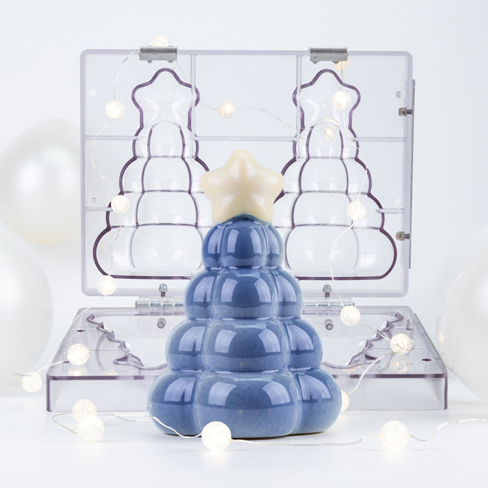 Martellato Balloon Christmas Tree 3D Spinning BPA-Free Polycarbonate Chocolate Mold Set