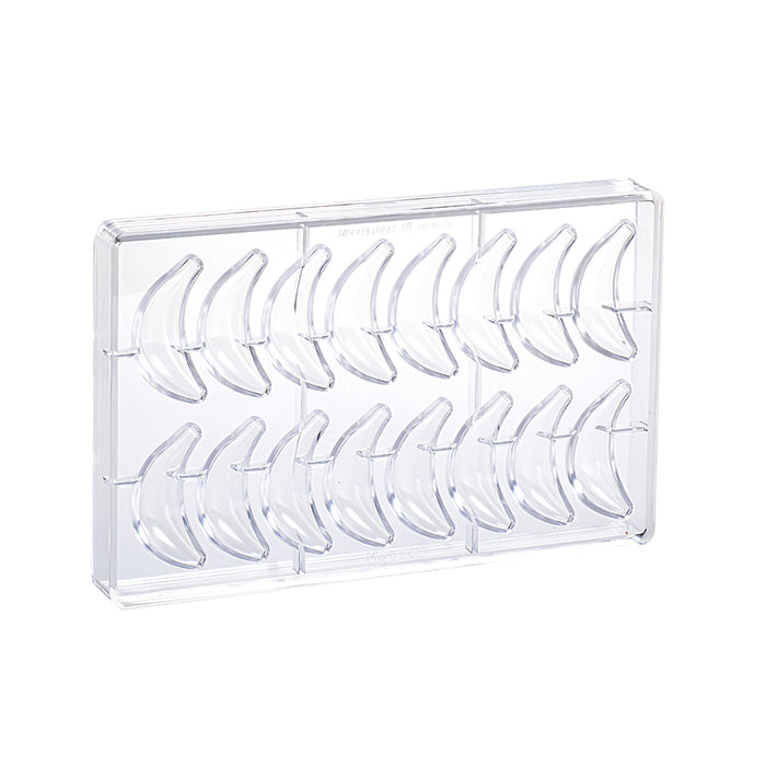 Martellato banana-shaped polycarbonate chocolate praline mold with 16 cavities (View 2)