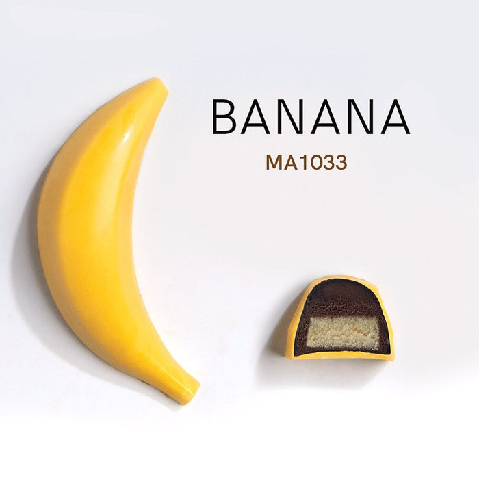 Martellato banana-shaped polycarbonate chocolate praline mold with 16 cavities (View 3)