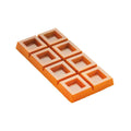 Martellato Block polycarbonate chocolate bar mold with 3 geometric tablet cavities for professional chocolate production