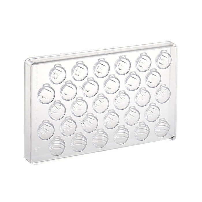 Martellato Christmas Baubles Polycarbonate Chocolate Mold, 30 Cavity