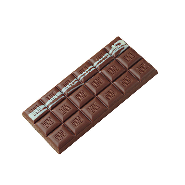 Martellato classic polycarbonate chocolate bar mold with 3 full-size tablet cavities for professional chocolate production