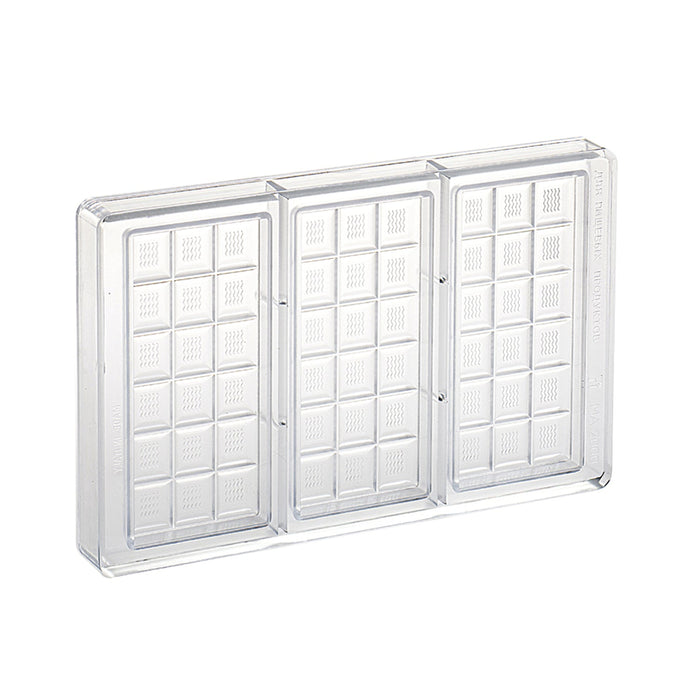 Martellato Classic Chocolate Bar Polycarbonate Mold, 3 Cavity