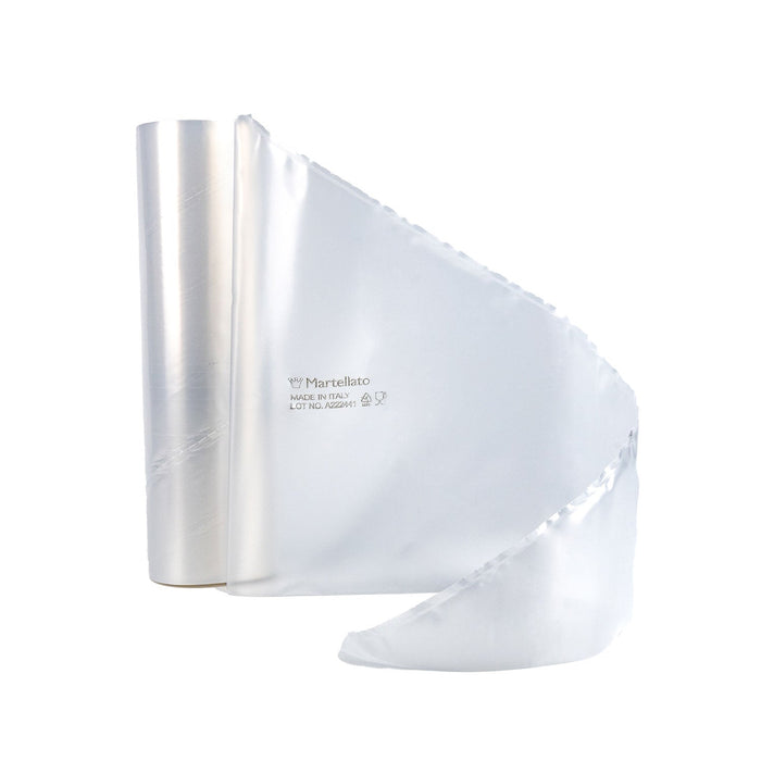 Martellato professional clear disposable piping bags 12 inch 100 pack for cake decorating