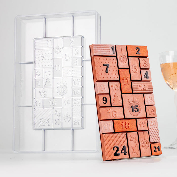 Martellato Countdown Polycarbonate Chocolate Bar Mold 200 g