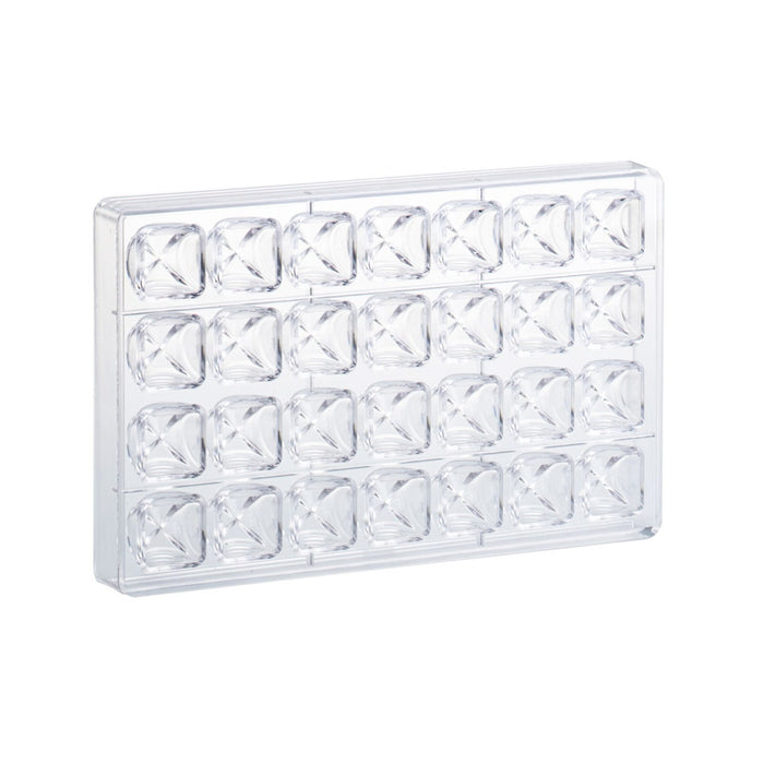 Martellato Cross Praline Polycarbonate Chocolate Mold, 28 Cavities