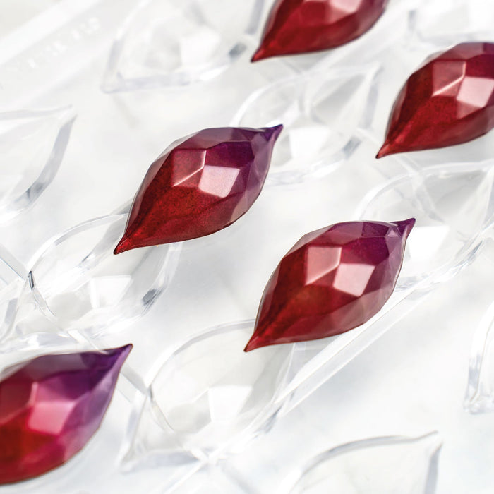 Martellato Crystal polycarbonate chocolate praline mold creating faceted crystal-shaped chocolates (View 2)