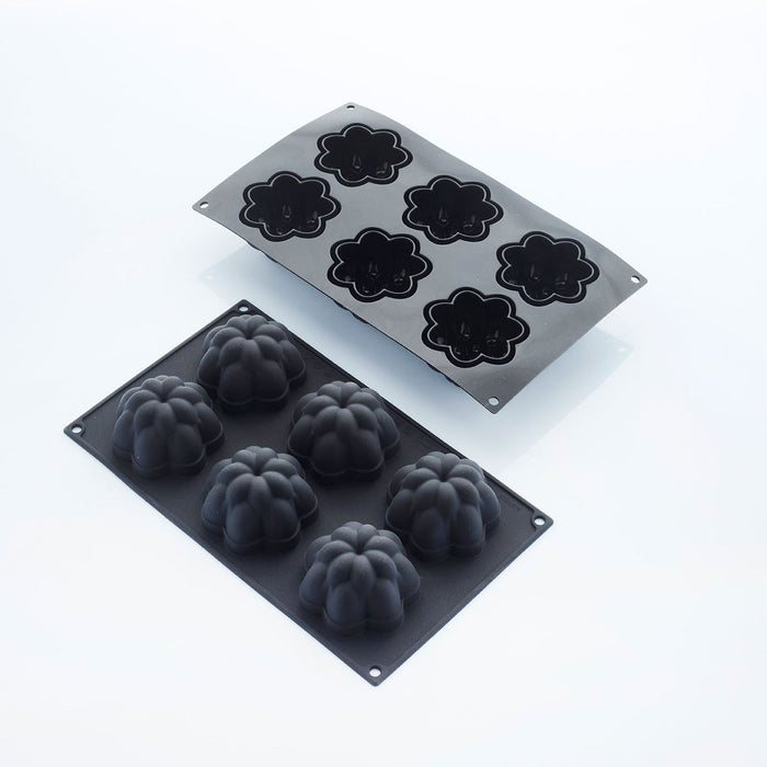 Martellato Dahlia Silicone Mold, 6-Cavity, Black