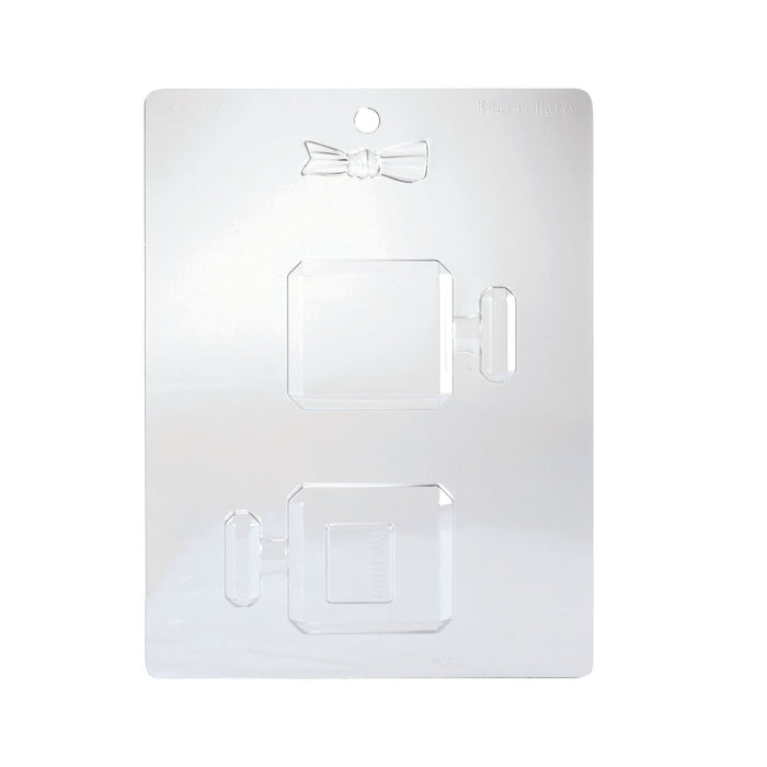 Martellato Eau de Chocolat Chocolate Mold – Perfume Bottle Shape, 4-Cavity