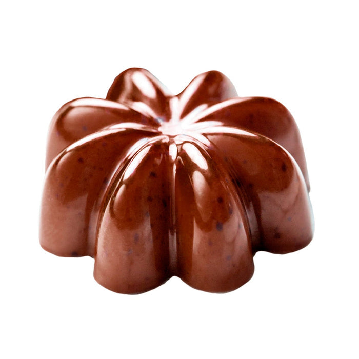 Martellato Étoile polycarbonate chocolate mold with 15 star-shaped cavities for professional praline and bonbon production