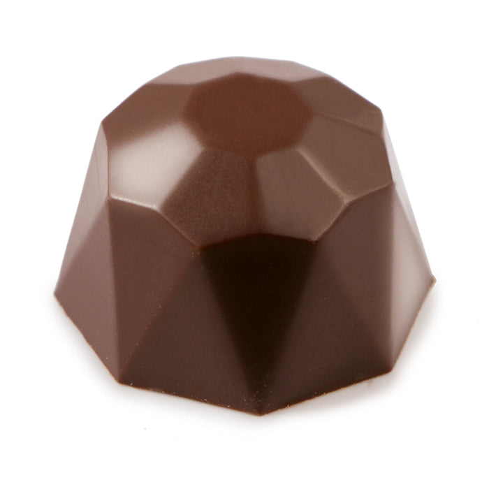 Martellato round polycarbonate chocolate mold with 28 cavities for professional praline and bonbon production