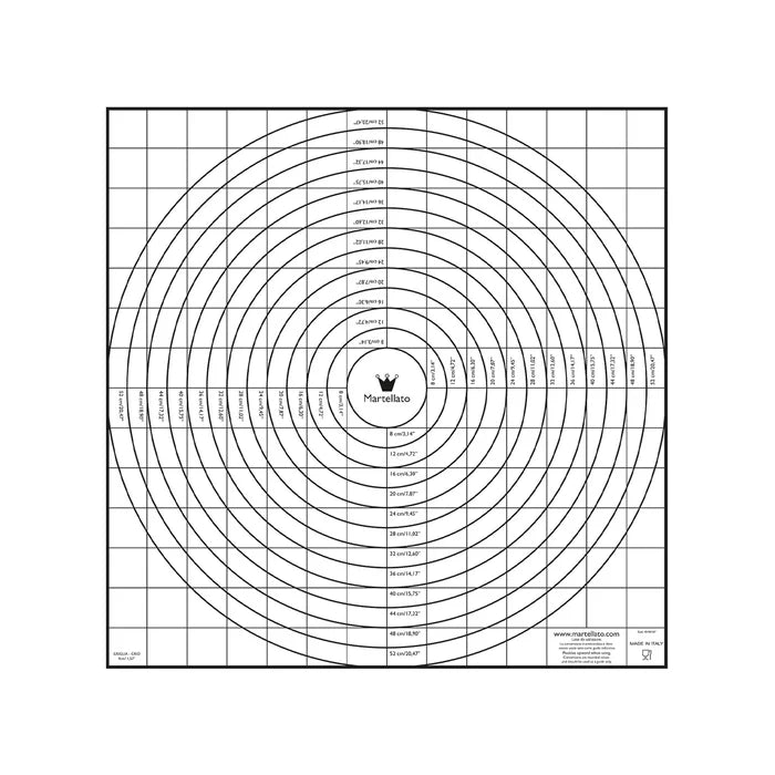 Martellato Graduated Dough Rolling Mat – 23.6 × 15.7 in (60 × 40 cm)