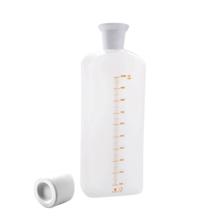 Martellato Graduated Syrup Soaker Bottle with Cap & Cover – 1 L (34 oz)– Food-Grade HDPE
