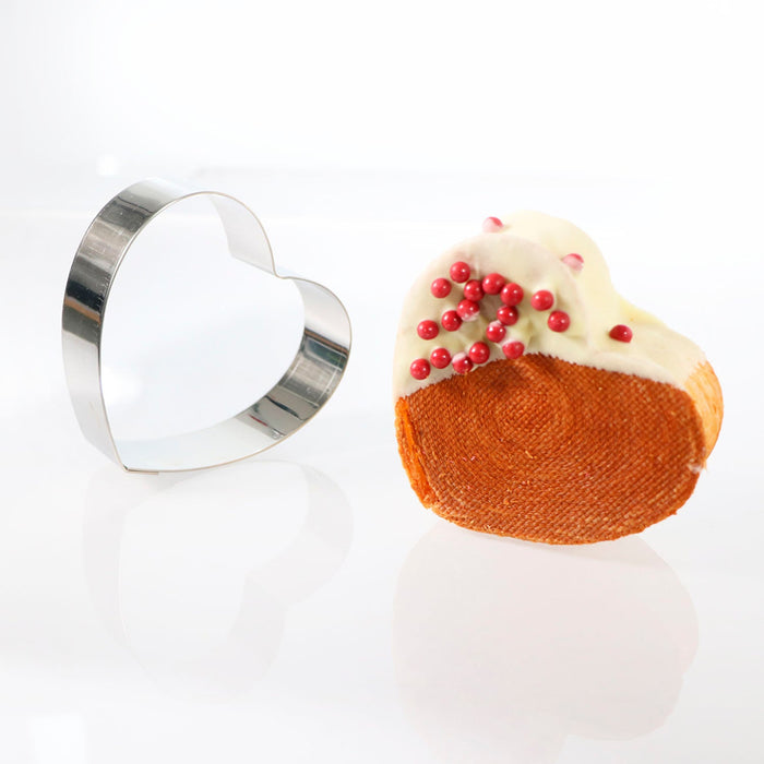 Martellato Heart New York Roll Stainless Steel Mold (4.21 × 3.94 × 1.38 in)