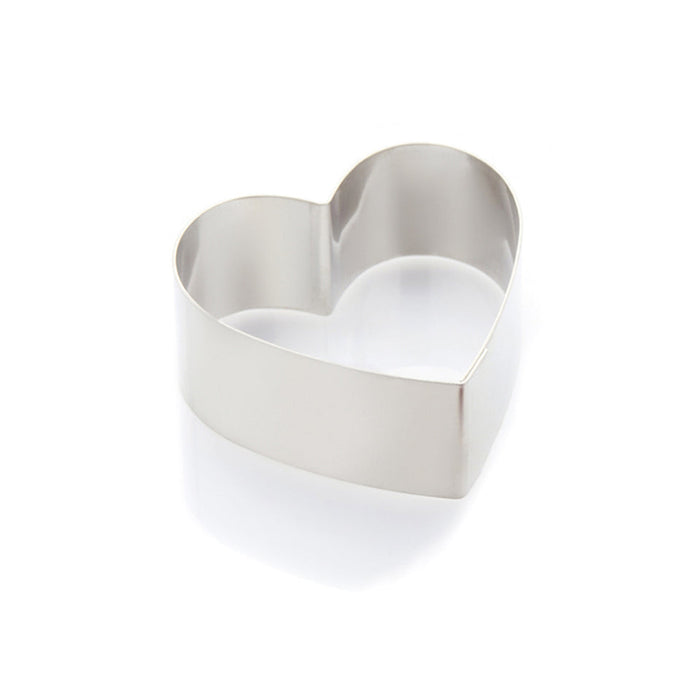 Martellato Heart Stainless Steel Cake Ring 100 × 94 × H50 mm product image,
Martellato heart-shaped stainless steel cake ring for modern pastry creations,
Martellato heart cake ring designed by Frank Haasnoot for cakes and desserts