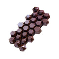 Martellato Exagon 100 g polycarbonate chocolate bar mold with 3 hexagon-pattern tablet cavities for professional chocolate production