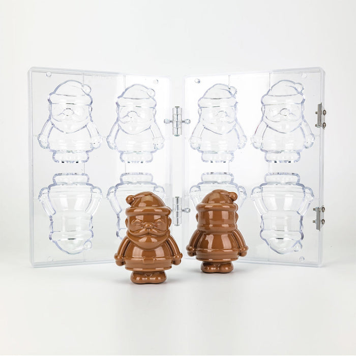 Martellato Klaus 3D BPA-Free Polycarbonate Chocolate Mold Set, Rotary 2 Pieces