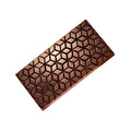 Martellato Kube 100 g polycarbonate chocolate bar mold with 3 cube-pattern tablet cavities for professional chocolate production