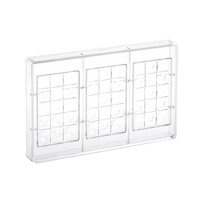 Martellato polycarbonate liquid chocolate bar mold with 3 cavities for professional filled chocolate tablets