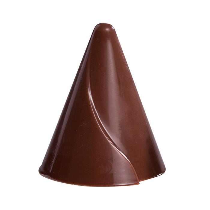 Martellato 20GU001 mini choco fill cornetto polycarbonate chocolate mould with 20 cone-shaped cavities